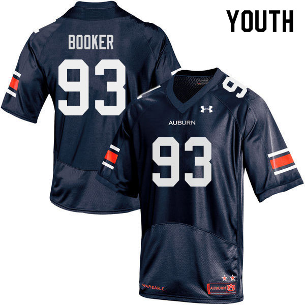 Youth Auburn Tigers #93 Devonte Booker Navy 2019 College Stitched Football Jersey